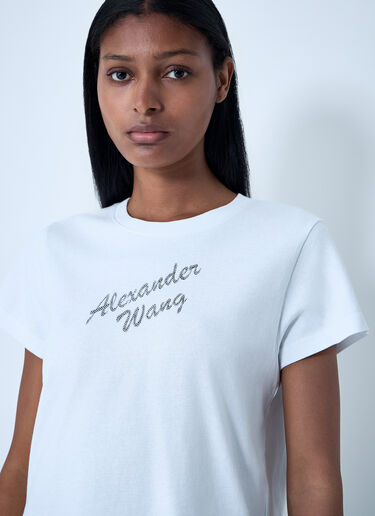 Alexander Wang Logo Motif T-Shirt White awg0261004