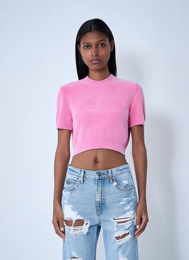 Alexander Wang Logo Motif Knitted Top White awg0261006