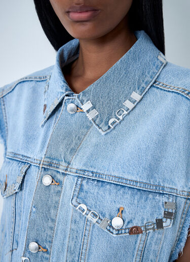 Distressed Denim Vest Alexander Wang Distressed Denim Vest Light Blue awg0261012