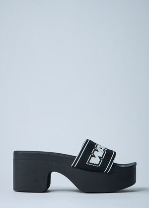 Alexander Wang Logo Motif Platform Sandals Black awg0261025
