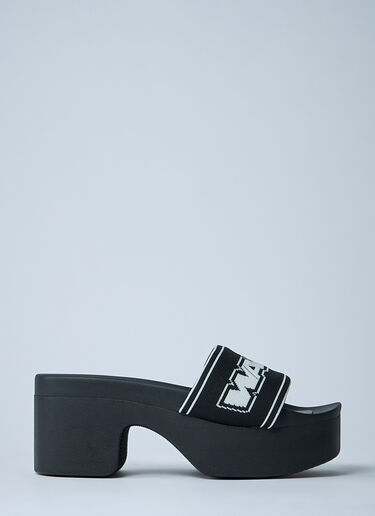 Alexander Wang Logo Motif Platform Sandals Black awg0261025