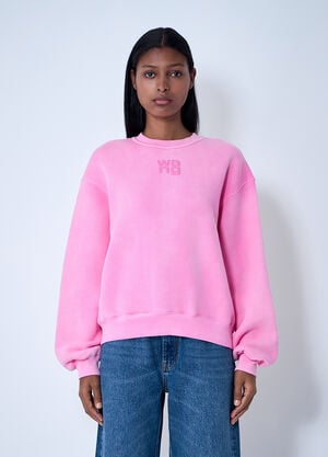 Alexander Wang Logo Motif Sweatshirt Pink awg0261029