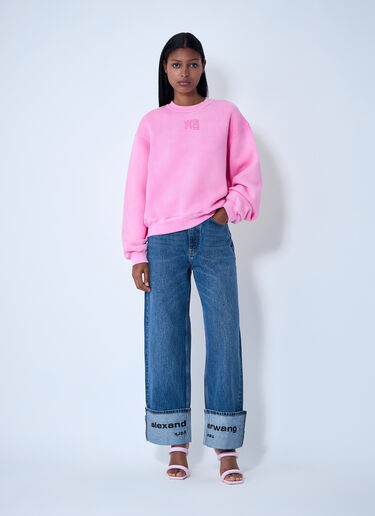 Logo Motif Sweatshirt Alexander Wang Logo Motif Sweatshirt Pink awg0261029