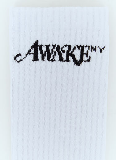 Awake NY 徽标提花袜子 白色 awk0156019