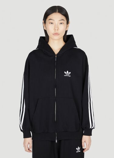 Logo Zip Hooded Sweatshirt Balenciaga x adidas Logo Zip Hooded Sweatshirt Black axb0251012