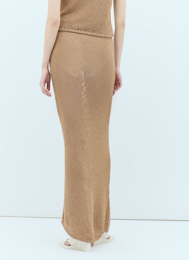 Atele Midi Skirt Aya Muse Atele Midi Skirt Brown aym0255005