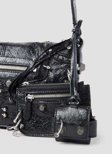 Balenciaga Le Cagole 穿孔斜挎包 黑色 bal0152070