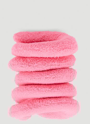 Balenciaga Wire Faux Fur Twisted Scarf Pink bal0152078