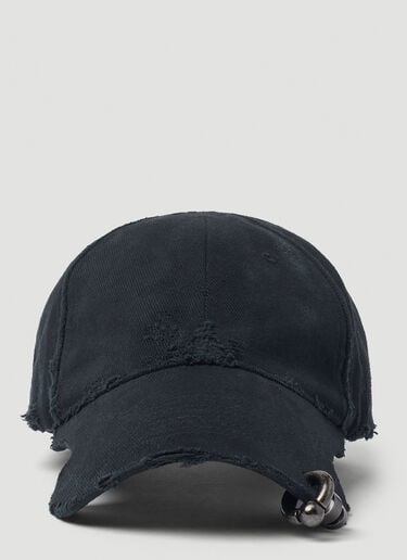 Piercing Baseball Cap Balenciaga Piercing Baseball Cap Black bal0152079