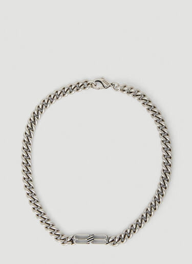 BB Icon Gourmette Necklace Balenciaga BB Icon Gourmette Necklace Silver bal0152090