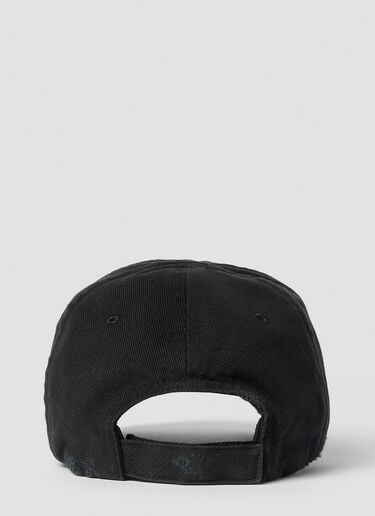 Distressed Brim Baseball Cap Balenciaga Distressed Brim Baseball Cap Black bal0153044