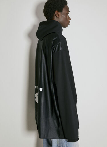 Balenciaga 로고 자수 디컨스트럭처드 티셔츠 블랙 bal0154022