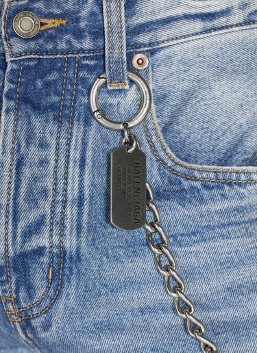 徽标标牌裤链 Balenciaga 徽标标牌裤链 银色 bal0154045