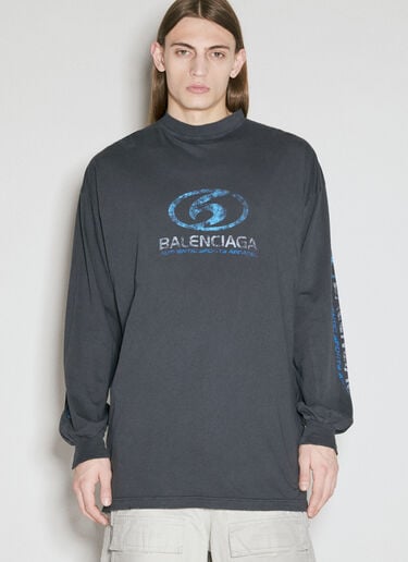 サーファーロングスリーブTシャツ Balenciaga サーファーロングスリーブTシャツ グレー bal0155019