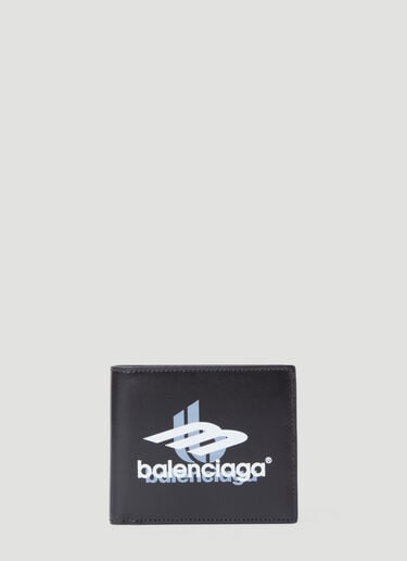 徽标印花双折钱夹 Balenciaga 徽标印花双折钱夹 黑色 bal0155047