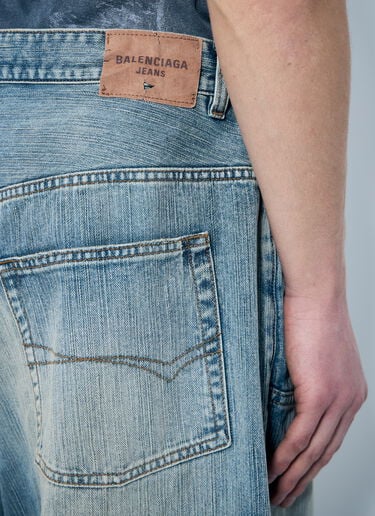 Baggy Panel Construction Jeans Balenciaga Baggy Panel Construction Jeans Blue bal0159004