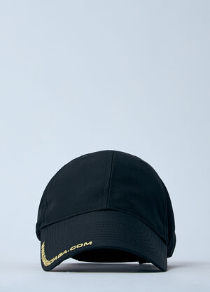 Balenciaga Logo Motif Baseball Cap Black bal0160024
