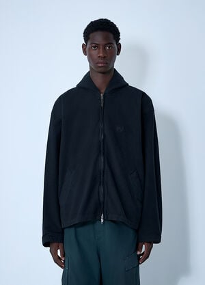 Balenciaga Logo Motif Zip-Up Jacket Black bal0161012