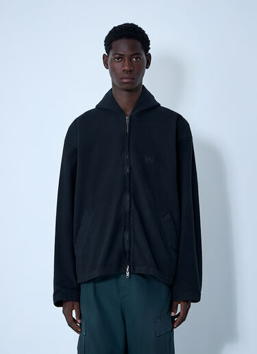 Balenciaga Logo Motif Zip-Up Jacket Black bal0161012