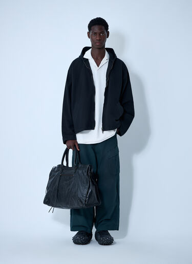 Balenciaga Logo Motif Zip-Up Jacket Black bal0161012