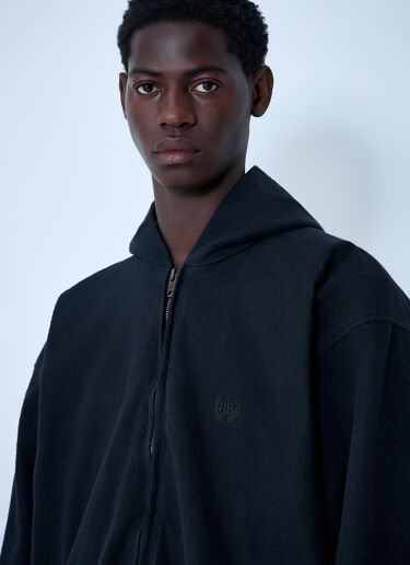 Logo Motif Zip-Up Jacket Balenciaga Logo Motif Zip-Up Jacket Black bal0161012