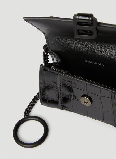 Balenciaga [아워글래스] 엠보싱 미니 월렛 블랙 bal0245064