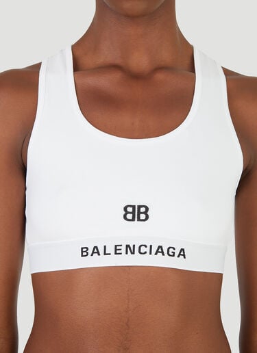 Logo Sports Bra Balenciaga Logo Sports Bra White bal0245107