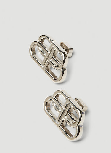 Balenciaga BB 스터드 이어링 실버 bal0249097