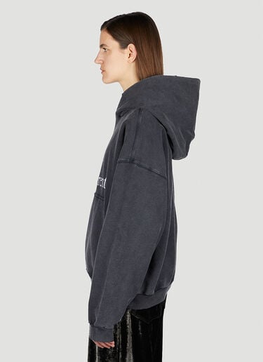 Logo Motif Hooded Sweatshirt Balenciaga Logo Motif Hooded Sweatshirt Black bal0250034