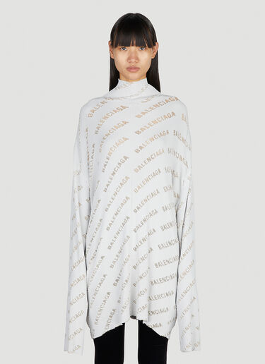 Balenciaga 满版徽标高领针织衫 灰色 bal0251014