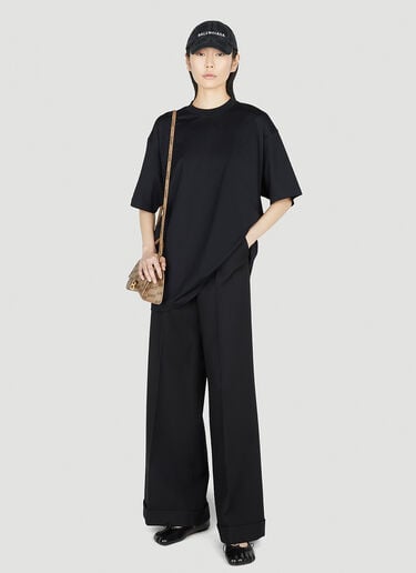 Logo Print T-Shirt Balenciaga Logo Print T-Shirt Black bal0251020