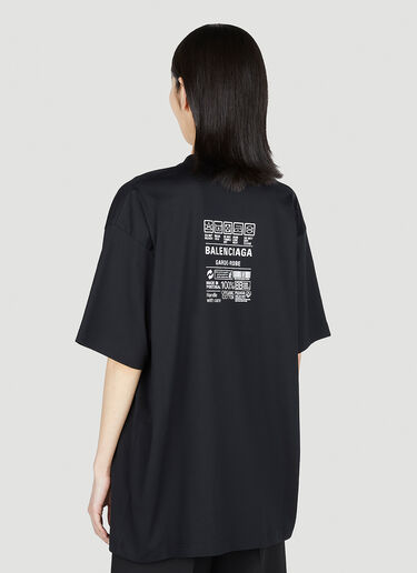 Logo Print T-Shirt Balenciaga Logo Print T-Shirt Black bal0251020