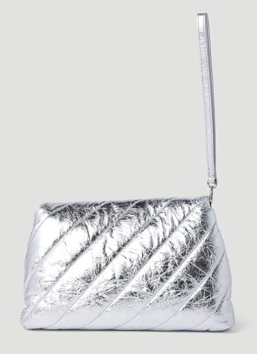 Crush Pochette Clutch Bag Balenciaga Crush Pochette Clutch Bag Silver bal0252024