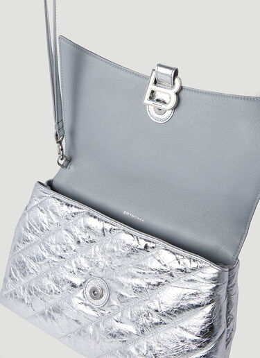 Balenciaga Crush Pochette Clutch Bag Silver bal0252024