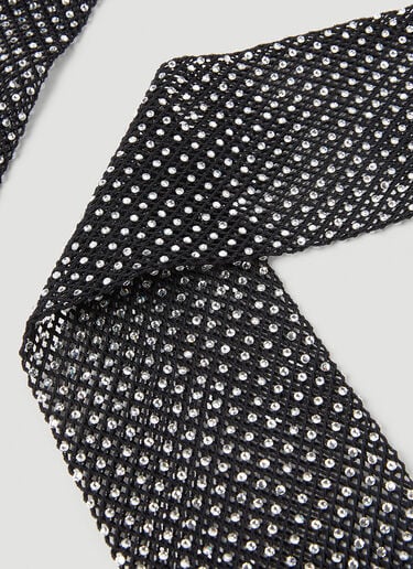 Balenciaga Crystal Embellished Mesh Tights Black bal0252035