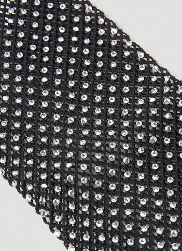 Balenciaga Crystal Embellished Mesh Tights Black bal0252035