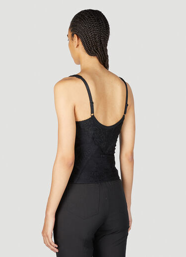 Balenciaga All-Over Logo Lingerie Top Black bal0252039