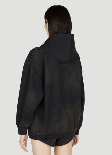 Balenciaga Distressed Hooded Sweatshirt Black bal0252050