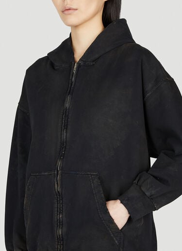Balenciaga Distressed Hooded Sweatshirt Black bal0252050