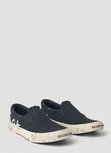 Balenciaga Paris Slip On Sneakers Black bal0252073