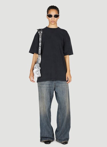 Crystal Embellished Logo T-Shirt Balenciaga Crystal Embellished Logo T-Shirt Black bal0253031
