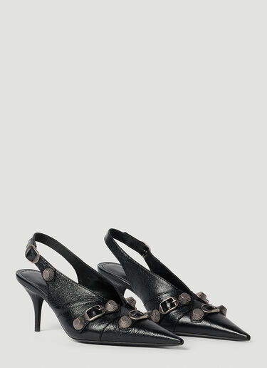 Balenciaga Cagole Slingback High Heels Black bal0253079