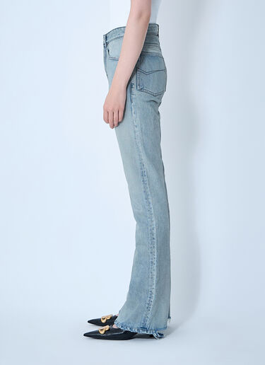 Balenciaga Bootcut Distressed Denim Jeans Blue bal0254013