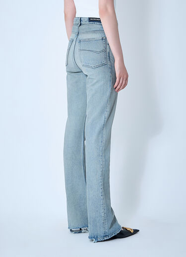 Balenciaga Bootcut Distressed Denim Jeans Blue bal0254013