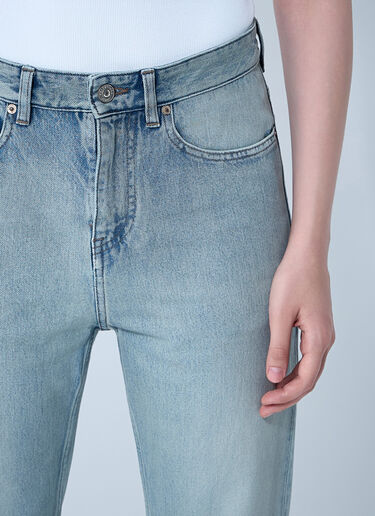 Balenciaga Bootcut Distressed Denim Jeans Blue bal0254013