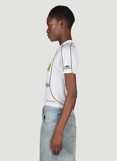 Balenciaga Shrunken Soccer Jersey Top White bal0254024