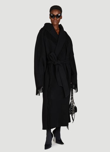 Fringe Coat Balenciaga Fringe Coat Black bal0255001