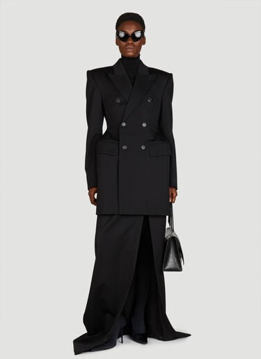 Hourglass Wool Blazer Balenciaga Hourglass Wool Blazer Black bal0255005