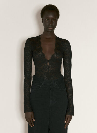 V-Neck Body Top Balenciaga V-Neck Body Top Black bal0256004