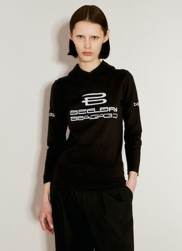フード付き長袖トップス Balenciaga フード付き長袖トップス ブラック bal0256009